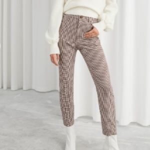 & Other Stories: High Waist Gingham Pants